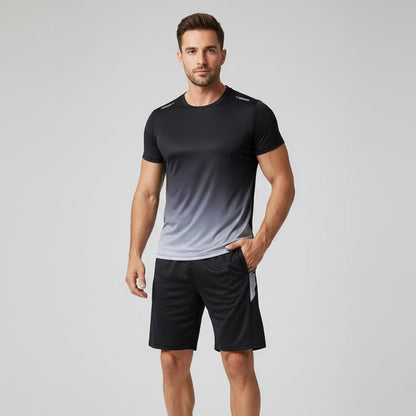 Men's Sports Set Two-Piece Quick-Dry Moisture-Wicking Athletic Gym Training Running Activewear Everyday Breathable Dax