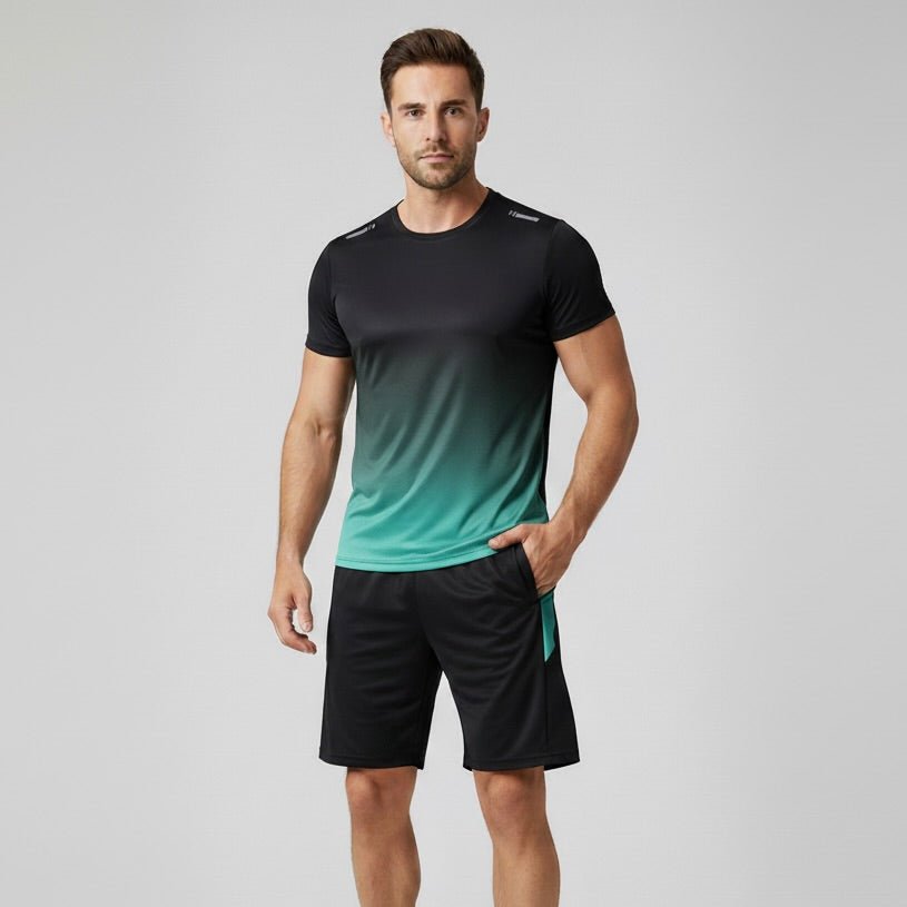 Men's Sports Set Two-Piece Quick-Dry Moisture-Wicking Athletic Gym Training Running Activewear Everyday Breathable Dax