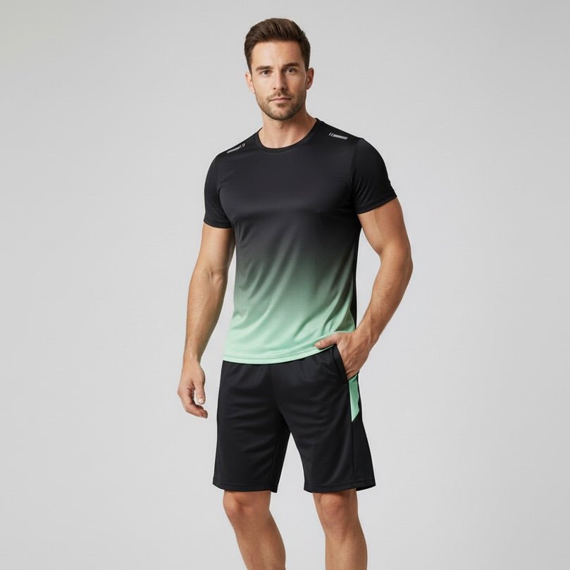 Men's Sports Set Two-Piece Quick-Dry Moisture-Wicking Athletic Gym Training Running Activewear Everyday Breathable Dax