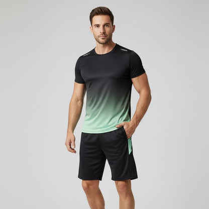 Men's Sports Set Two-Piece Quick-Dry Moisture-Wicking Athletic Gym Training Running Activewear Everyday Breathable Dax