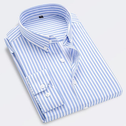 Men's Striped Shirt Short-Sleeve Button-Up Collared Casual Holiday Beach Smart-Casual Relaxed Everyday Devlin