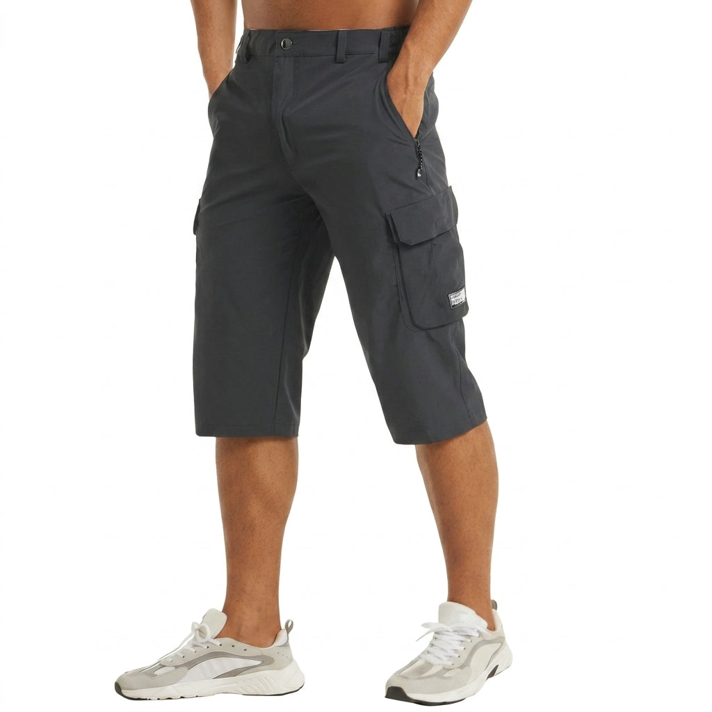 Men's Cargo Shorts Functional Multi-Pocket Utility Knee-Length Drawstring Casual Streetwear Workwear Everyday Foss