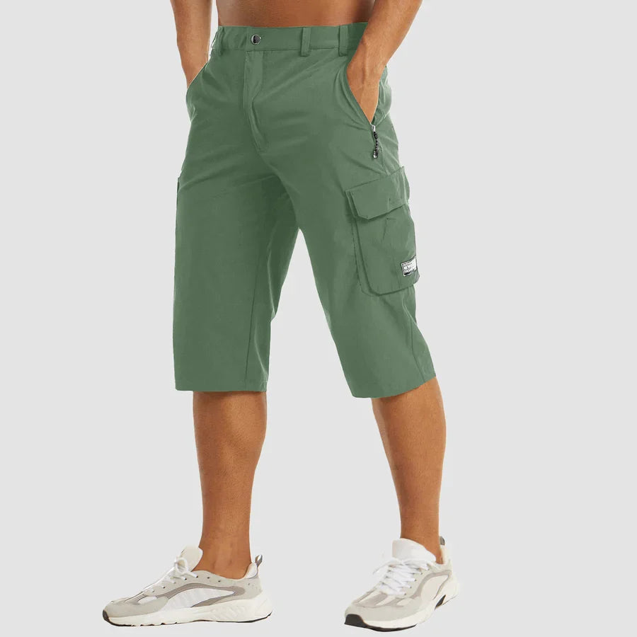 Men's Cargo Shorts Functional Multi-Pocket Utility Knee-Length Drawstring Casual Streetwear Workwear Everyday Foss