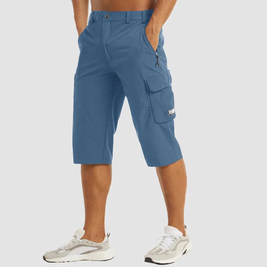 Men's Cargo Shorts Functional Multi-Pocket Utility Knee-Length Drawstring Casual Streetwear Workwear Everyday Foss