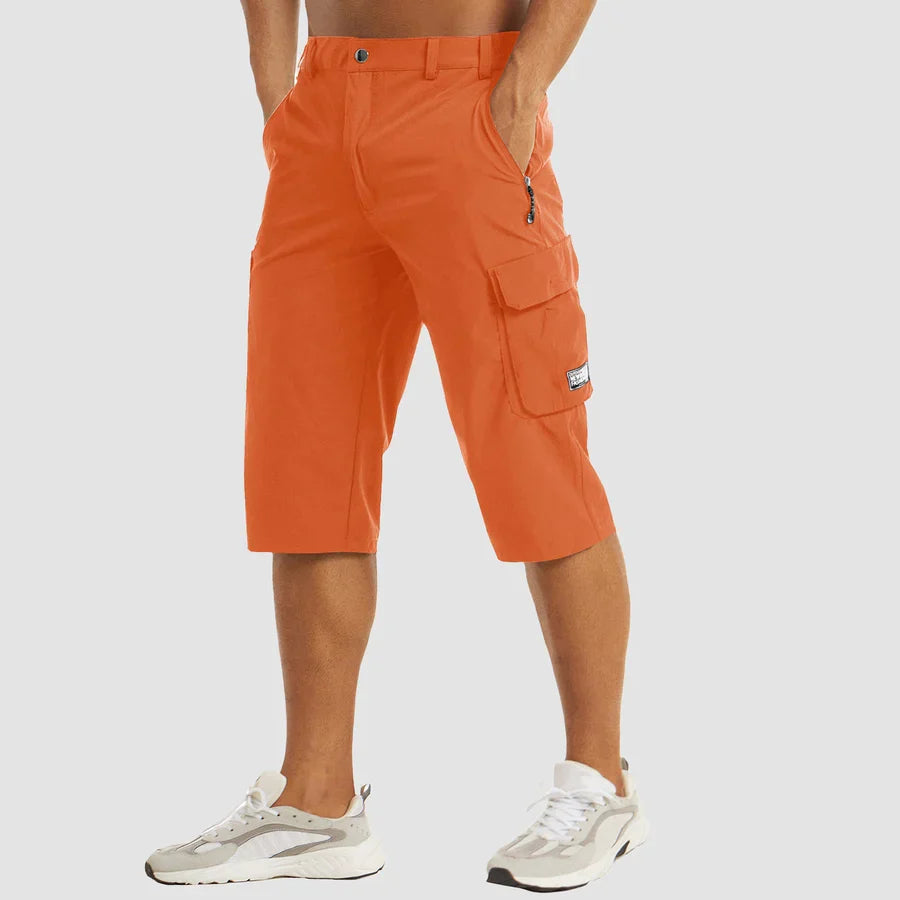Men's Cargo Shorts Functional Multi-Pocket Utility Knee-Length Drawstring Casual Streetwear Workwear Everyday Foss