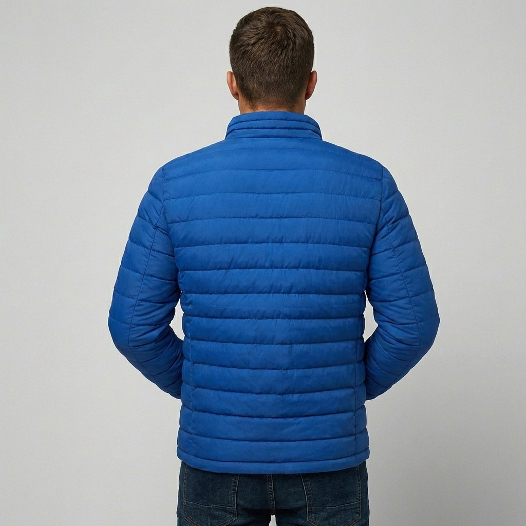 Men's Padded Jacket Stand-Up Collar Quilted Full-Zip Insulated Warm Casual Layering Outdoor Everyday Whitfield