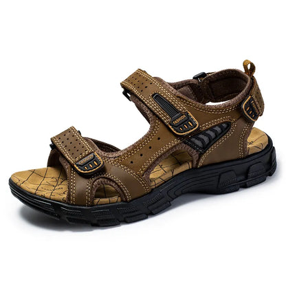 Men's Outdoor Sandals Adjustable Strap Trekking Hiking Open-Toe Sport Water-Friendly Casual Everyday Comfort Rolf