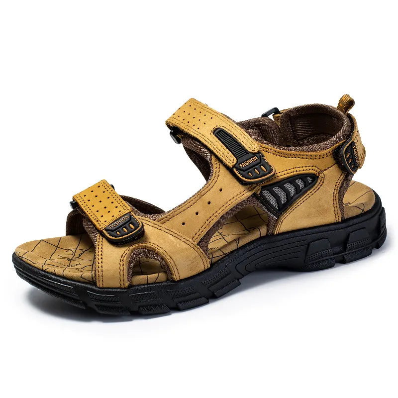 Men's Outdoor Sandals Adjustable Strap Trekking Hiking Open-Toe Sport Water-Friendly Casual Everyday Comfort Rolf