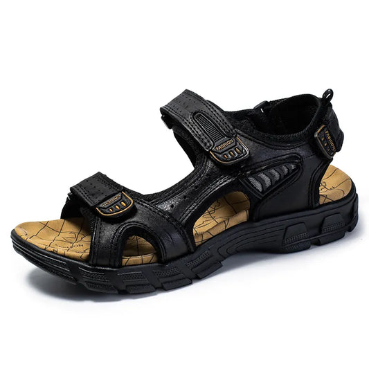 Men's Outdoor Sandals Adjustable Strap Trekking Hiking Open-Toe Sport Water-Friendly Casual Everyday Comfort Rolf
