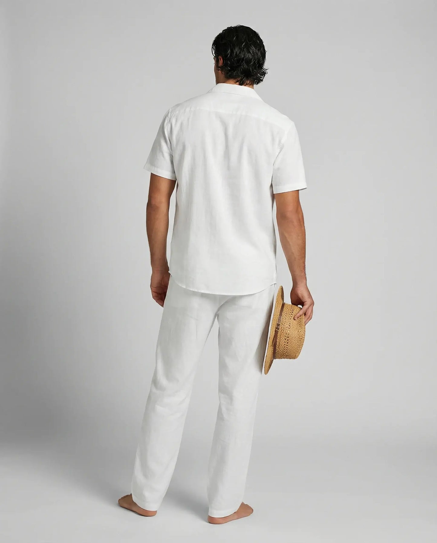 Men's Casual Shirt and Trousers Set Relaxed Fit Short Sleeve Everyday Summer