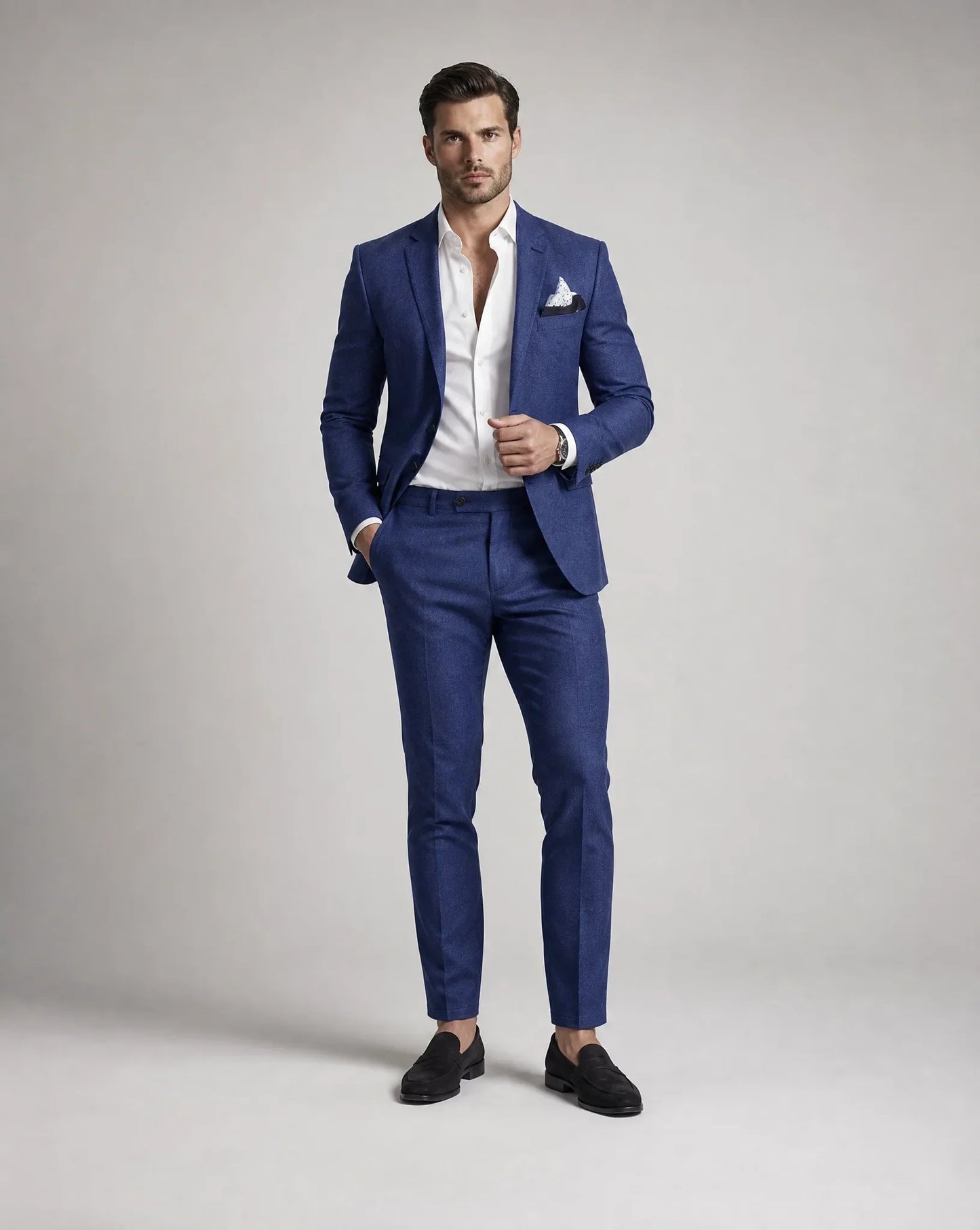 Men's Summer Wedding Suit Two-Piece Tailored Fit Lightweight Stylish Formal