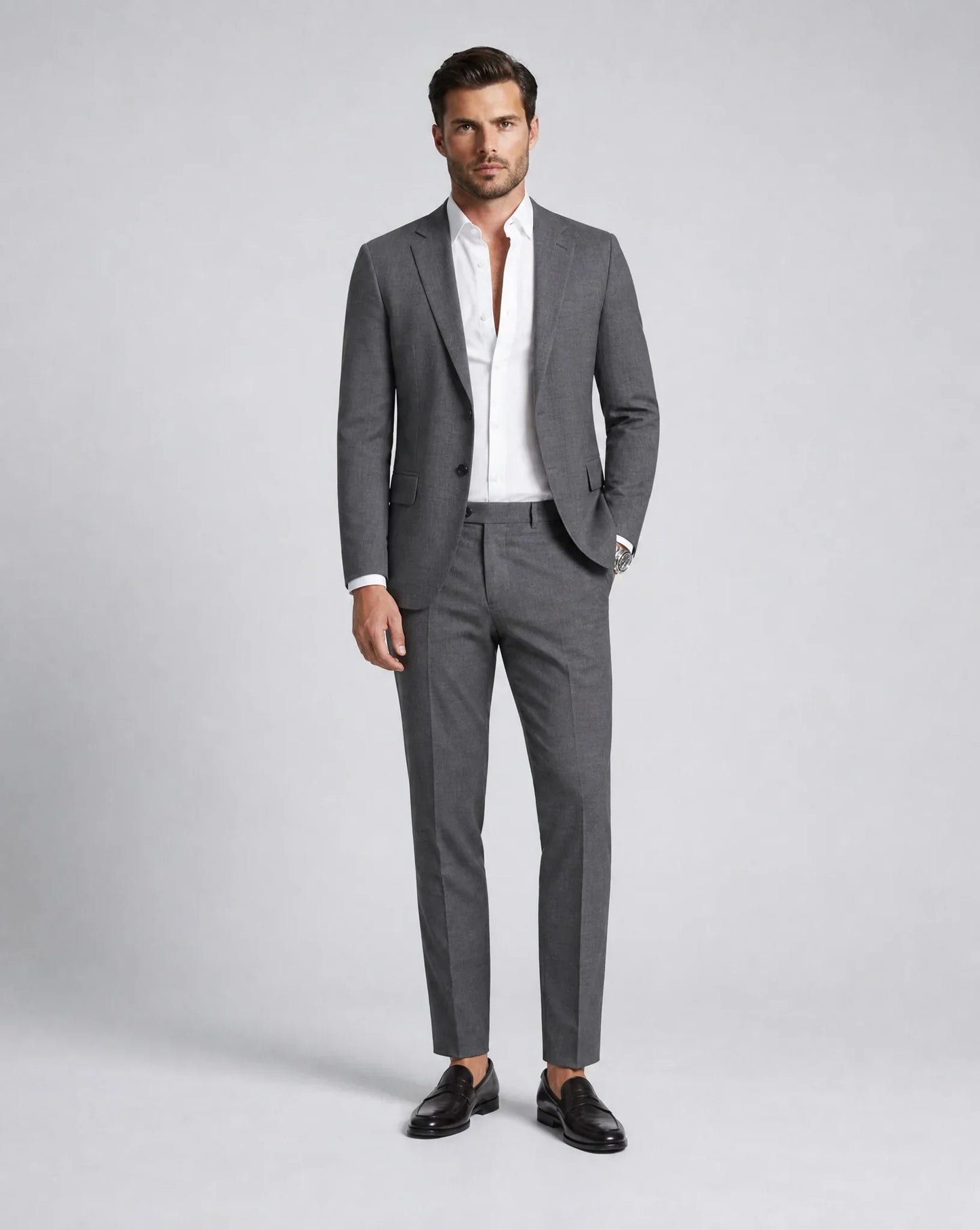 Men's Summer Wedding Suit Two-Piece Tailored Fit Lightweight Stylish Formal