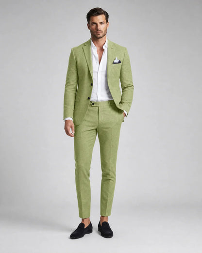 Men's Summer Wedding Suit Two-Piece Tailored Fit Lightweight Stylish Formal
