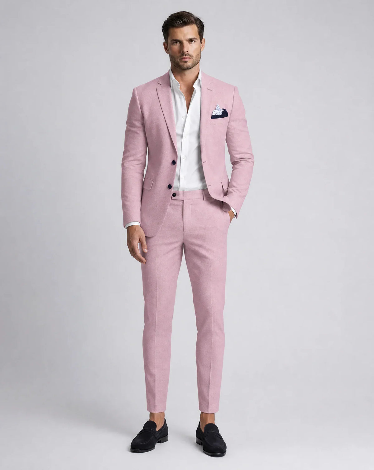 Men's Summer Wedding Suit Two-Piece Tailored Fit Lightweight Stylish Formal