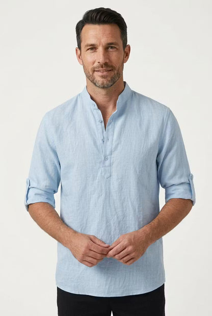 Men's Check Shirt Classic Long-Sleeve Button-Up Collared Casual Smart-Casual Office Everyday Relaxed Fit Plaid Halford