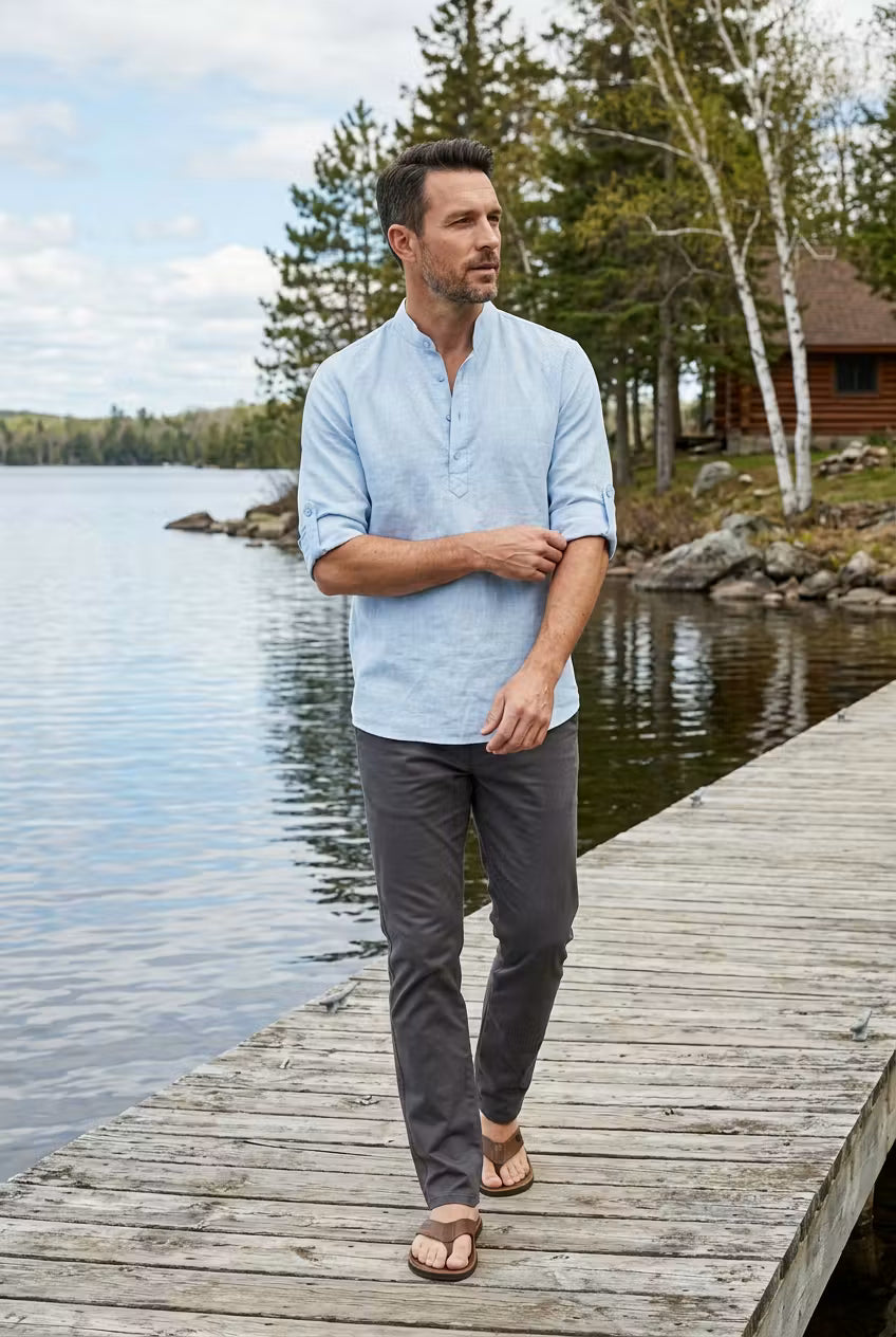 Men's Check Shirt Classic Long-Sleeve Button-Up Collared Casual Smart-Casual Office Everyday Relaxed Fit Plaid Halford