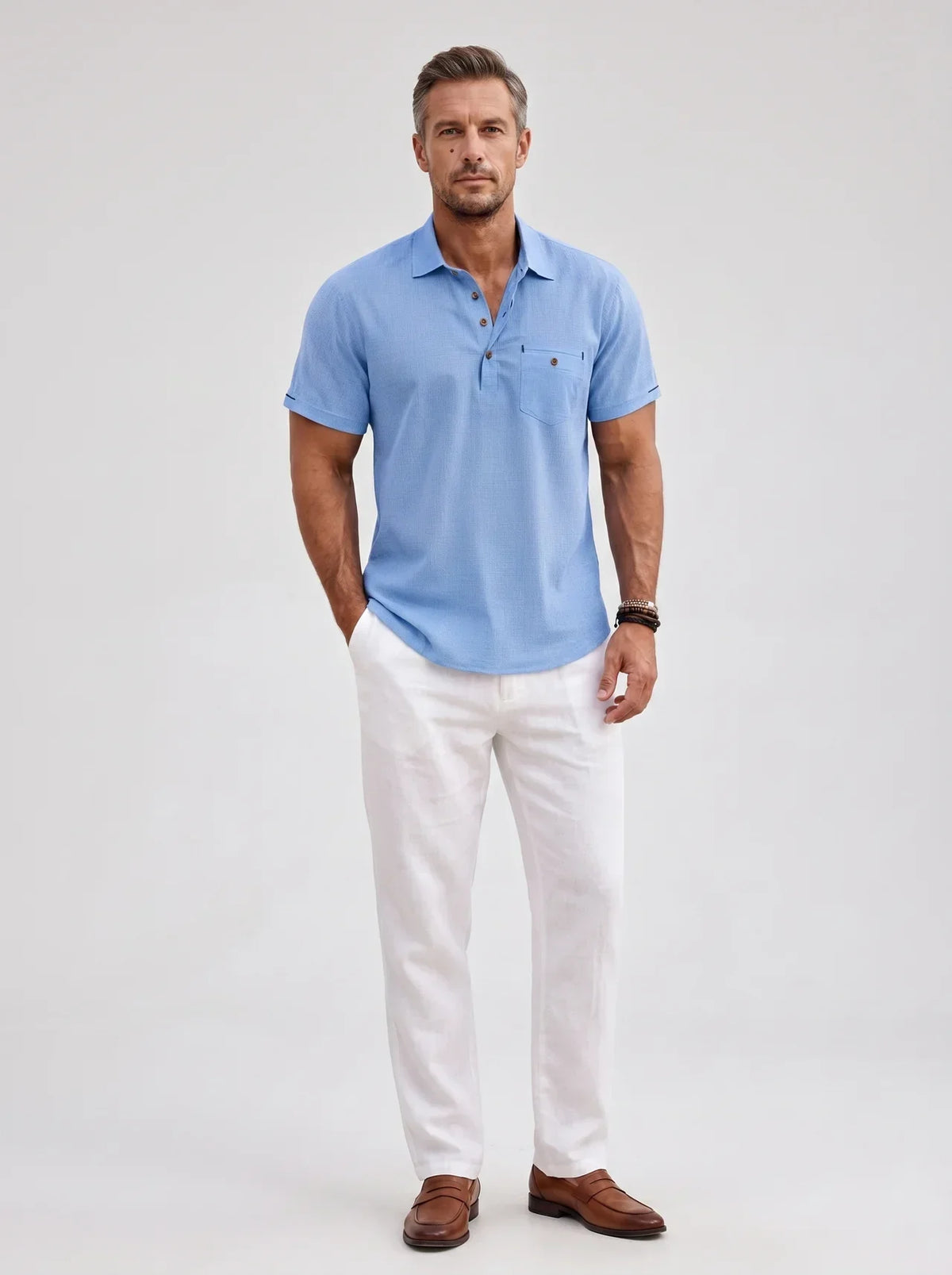 Men's Polo Shirt Short-Sleeve Collared Regular Fit Casual Smart-Casual Everyday Golf Sport Versatile Casper