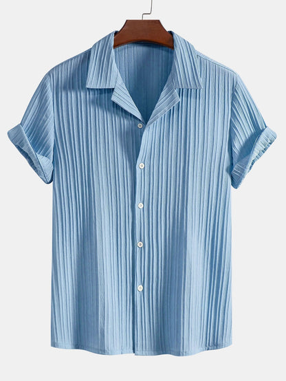 Men's Set Two-Piece Short-Sleeve Matching Shirt & Shorts Relaxed Casual Everyday Holiday Beach Outfit Co-Ord Landry