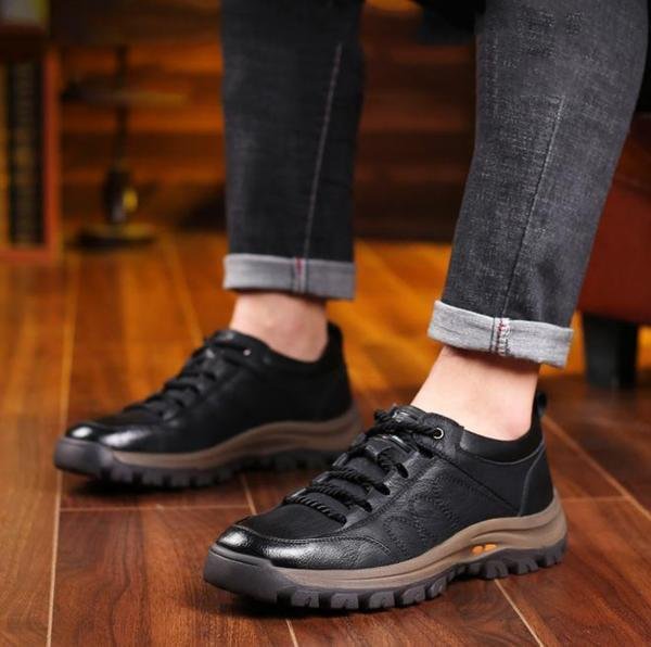 Men's Casual Slip-On Shoes Round Toe Loafer Style Smart-Casual Office Everyday Versatile Walking Leather-Look Footwear