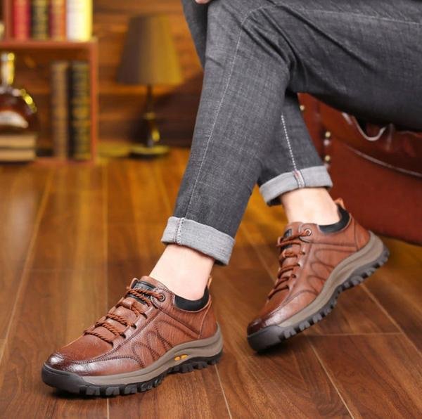 Men's Casual Slip-On Shoes Round Toe Loafer Style Smart-Casual Office Everyday Versatile Walking Leather-Look Footwear