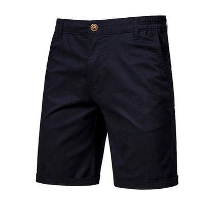 Men's Stretch Shorts Smart-Casual Flat-Front Knee-Length Chino Elastic Waist Casual Everyday Holiday Delaney
