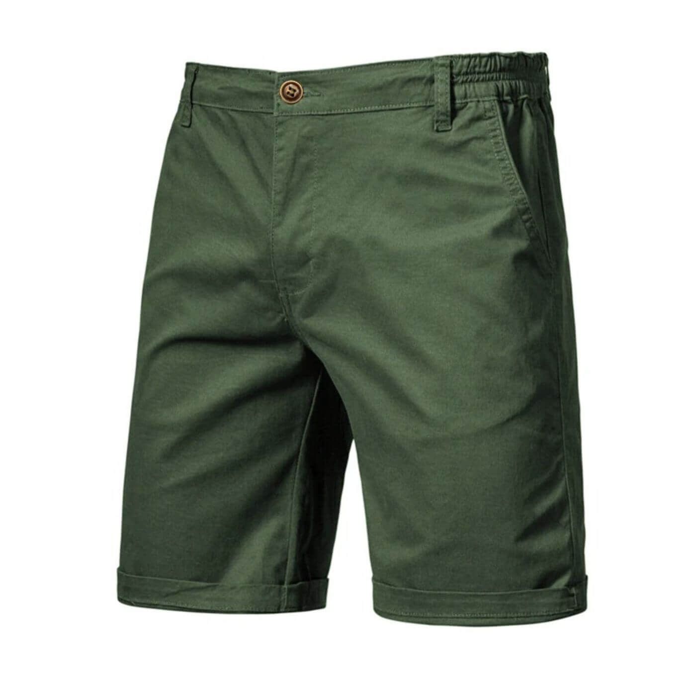 Men's Stretch Shorts Smart-Casual Flat-Front Knee-Length Chino Elastic Waist Casual Everyday Holiday Delaney