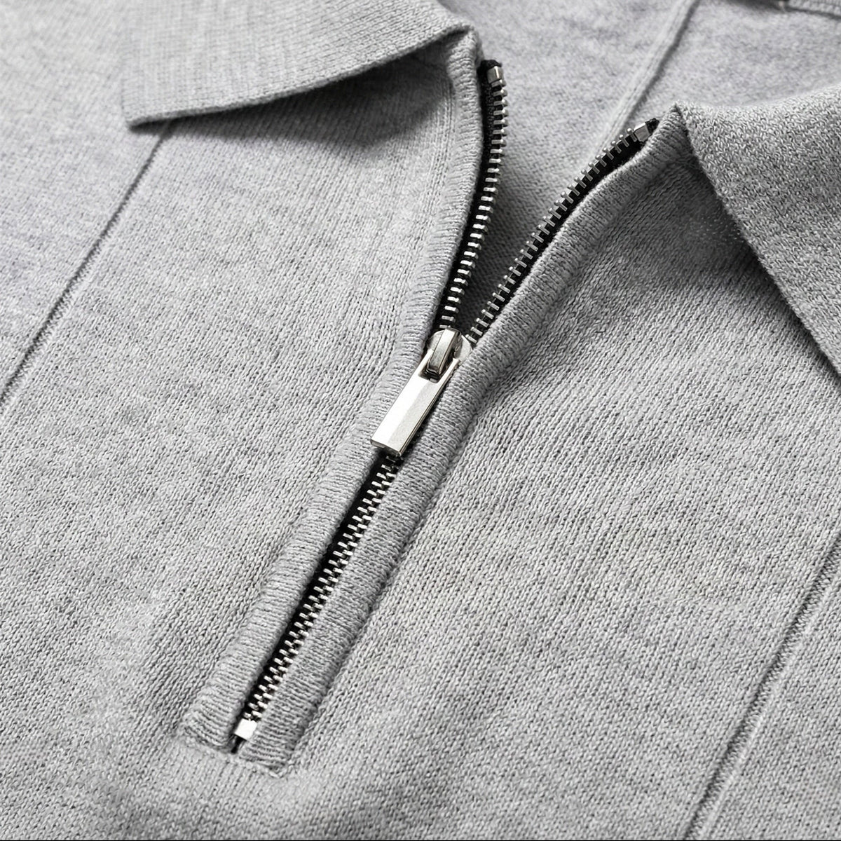 Men's Quarter-Zip Polo Shirt Short-Sleeve Collared Ribbed Casual Smart-Casual Everyday Golf Sport Regular Fit Weller