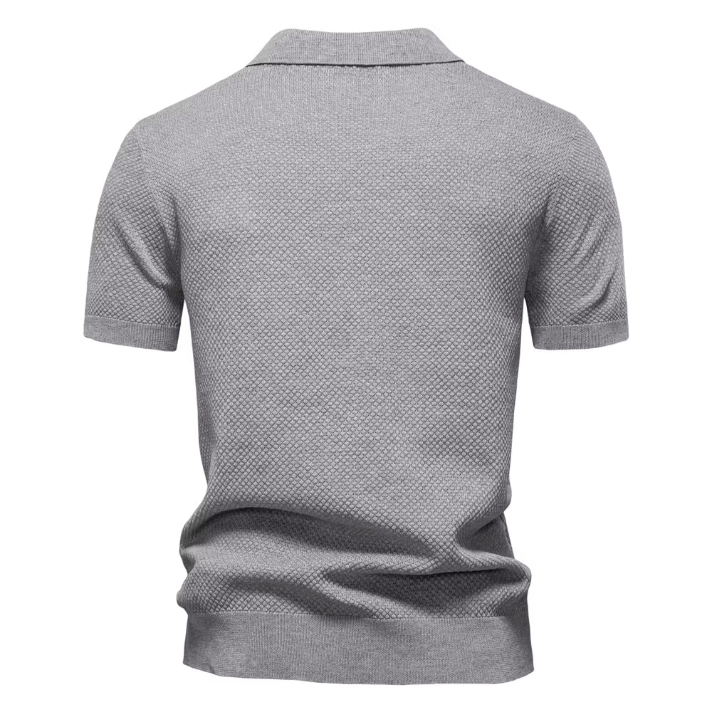 Men's Mesh Polo Shirt Short-Sleeve Collared Breathable Textured Casual Smart-Casual Everyday Golf Sport Regular Fit Osgood
