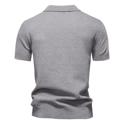 Men's Mesh Polo Shirt Short-Sleeve Collared Breathable Textured Casual Smart-Casual Everyday Golf Sport Regular Fit Osgood