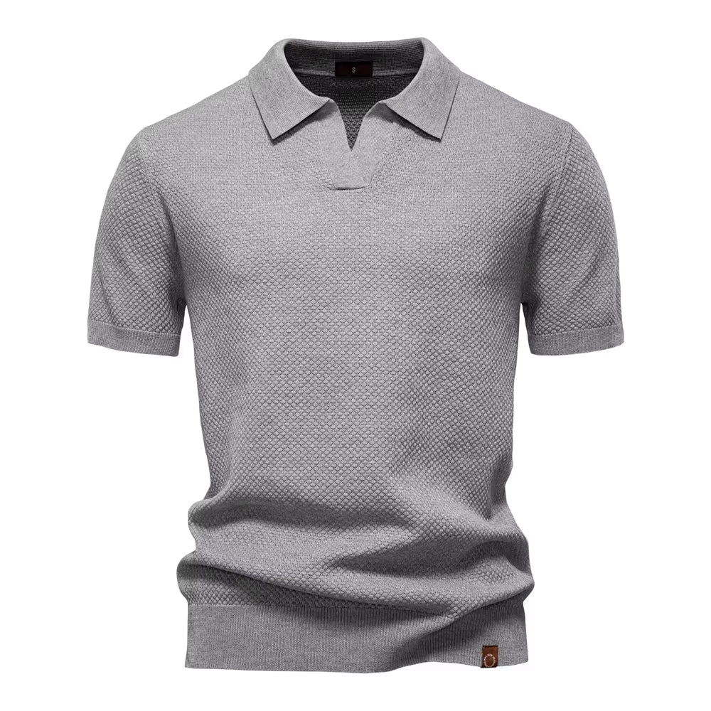 Men's Mesh Polo Shirt Short-Sleeve Collared Breathable Textured Casual Smart-Casual Everyday Golf Sport Regular Fit Osgood