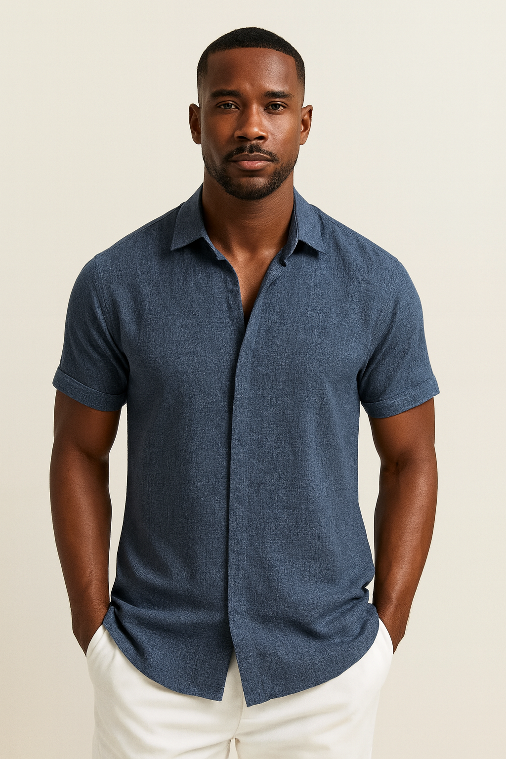 Men's Classic Shirt Long-Sleeve Button-Up Collared Casual Smart-Casual Office Everyday Relaxed Fit Halloway