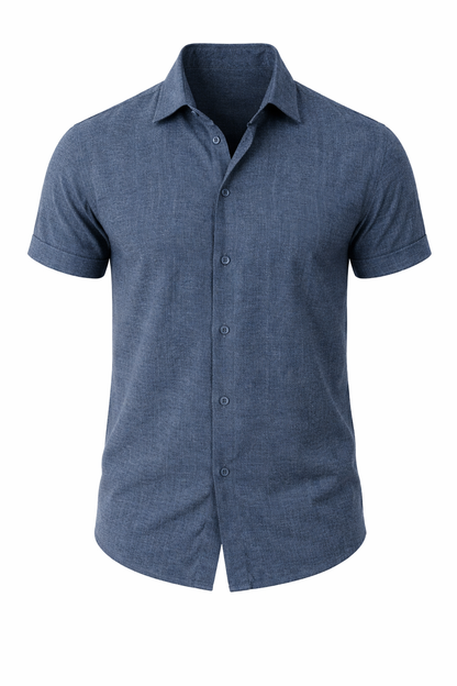 Men's Classic Shirt Long-Sleeve Button-Up Collared Casual Smart-Casual Office Everyday Relaxed Fit Halloway