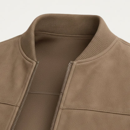 Men's Suede Jacket Trucker Button-Up Elegant Casual Layering Smart-Casual Everyday Outerwear Vintage Versatile Ransley