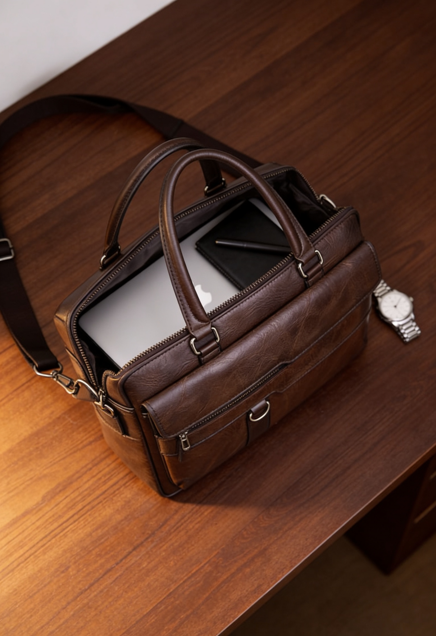 Men's Briefcase Bag Structured Laptop Business Office Professional Commute Travel Everyday Classic Versatile