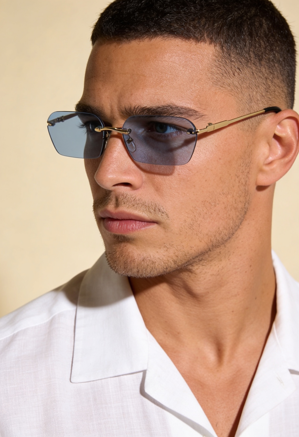 Men's Rimless Sunglasses Frameless Tinted Lens Trendy Modern Retro Fashion Casual Beach Holiday Everyday