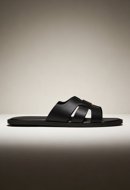Men's Slide Sandals Open-Toe Adjustable Strap Slip-On Casual Beach Pool Everyday Holiday Milan