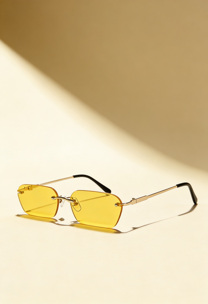 Men's Rimless Sunglasses Frameless Tinted Lens Trendy Modern Retro Fashion Casual Beach Holiday Everyday