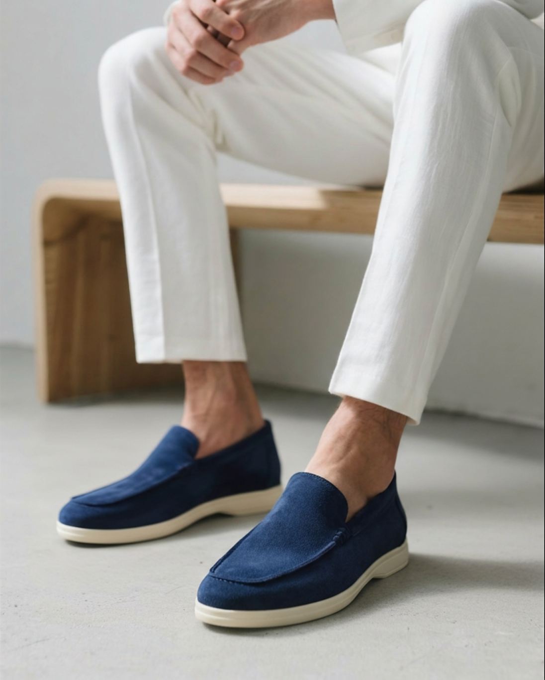 Men's Suede Loafers Slip-On Round Toe Moccasin Smart-Casual Office Casual Everyday Formal Leather Look Ellery