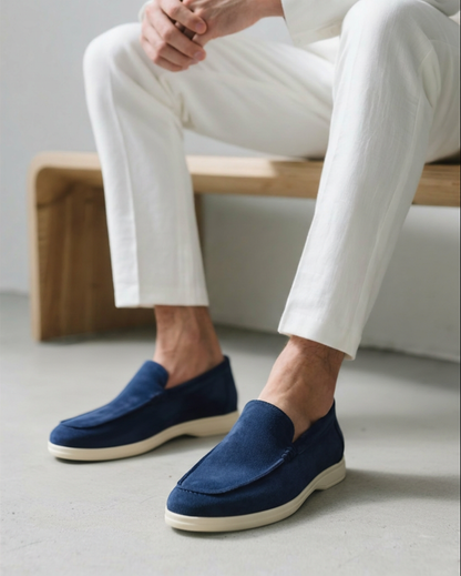 Men's Suede Loafers Slip-On Round Toe Moccasin Smart-Casual Office Casual Everyday Formal Leather Look Ellery