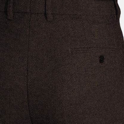 Men's Dress Trousers Slim Fit Vintage Flat-Front Tailored Smart-Casual Office Formal Everyday Edmund
