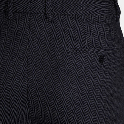 Men's Dress Trousers Slim Fit Vintage Flat-Front Tailored Smart-Casual Office Formal Everyday Edmund