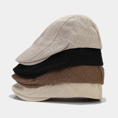 Men's Beret Wool Blend French Flat Cap Classic Casual Everyday Vintage Artist Versatile Lightweight Laurent