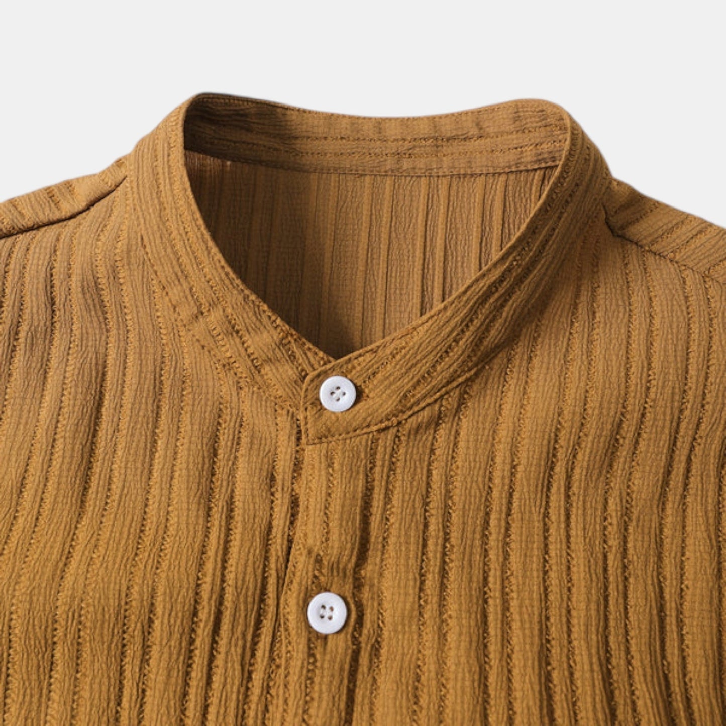 Men's Striped Shirt & Trousers Set Two-Piece Matching Collared Casual Smart-Casual Holiday Outfit Rhys