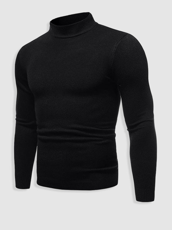 Men's Slim Fit Roll Neck Sweater Casual Layering Stylish Autumn Winter