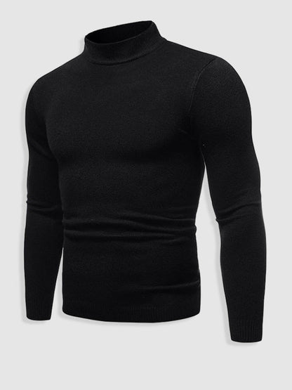 Men's Slim Fit Roll Neck Sweater Casual Layering Stylish Autumn Winter