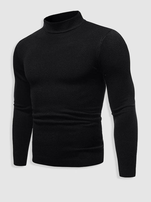 Men's Slim Fit Roll Neck Sweater Casual Layering Stylish Autumn Winter