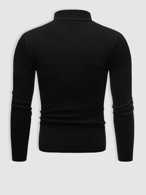 Men's Slim Fit Roll Neck Sweater Casual Layering Stylish Autumn Winter