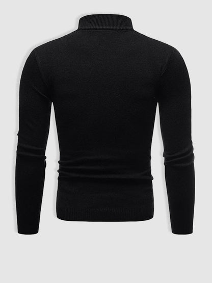 Men's Slim Fit Roll Neck Sweater Casual Layering Stylish Autumn Winter