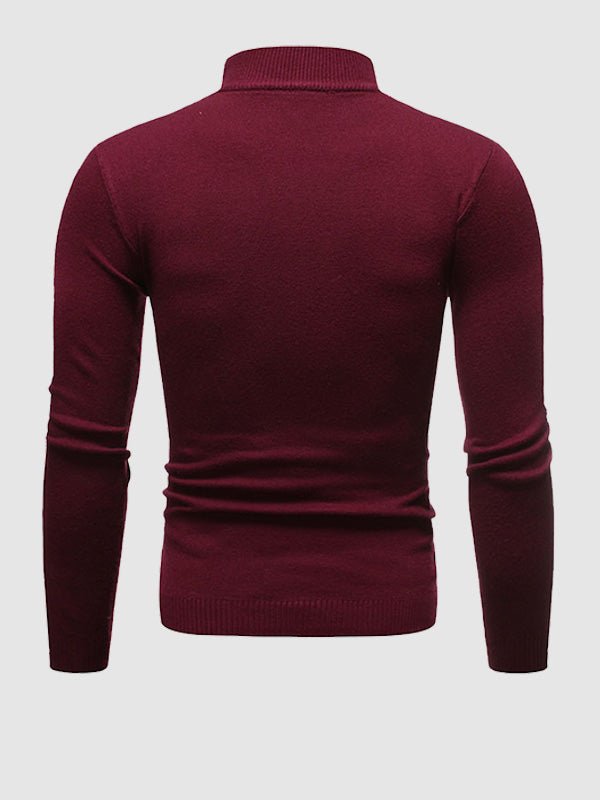 Men's Slim Fit Roll Neck Sweater Casual Layering Stylish Autumn Winter