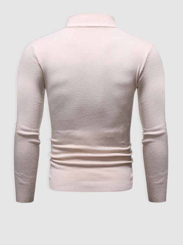 Men's Slim Fit Roll Neck Sweater Casual Layering Stylish Autumn Winter